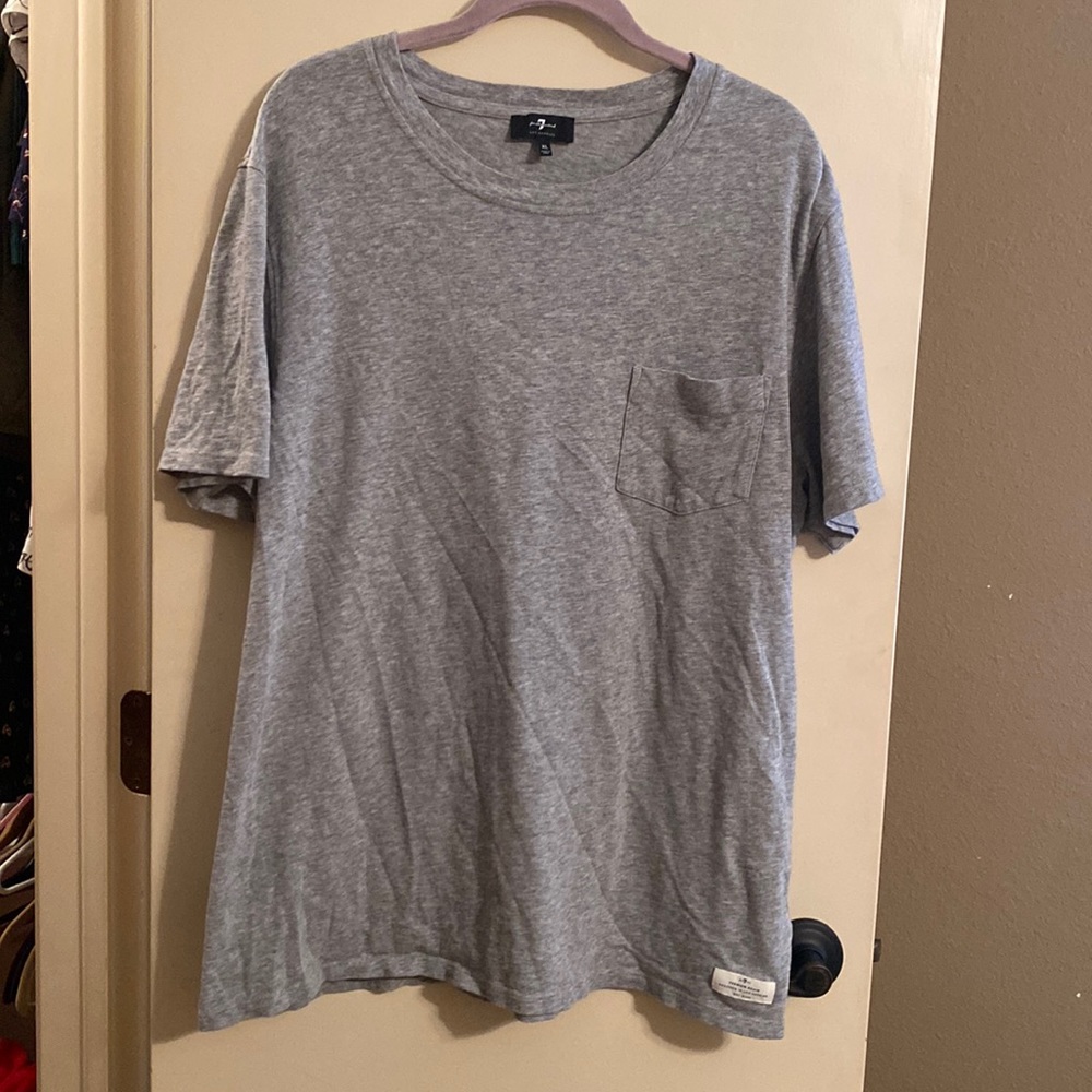 7 for all mankind Mens Gray T-shirt
